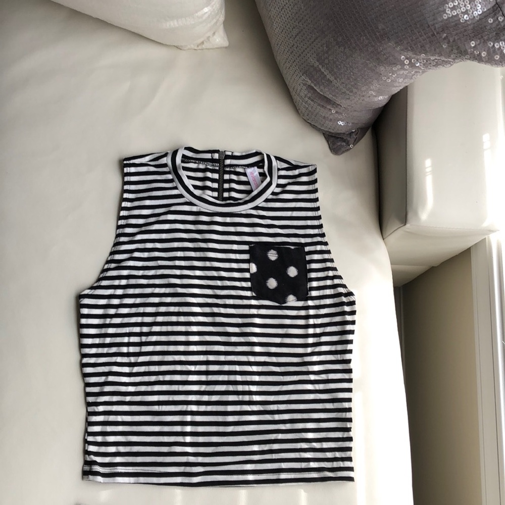 🌟3/$30🌟Two Piece Polka Dot Stripe Set Sz.Xs/S - Picture 2 of 8